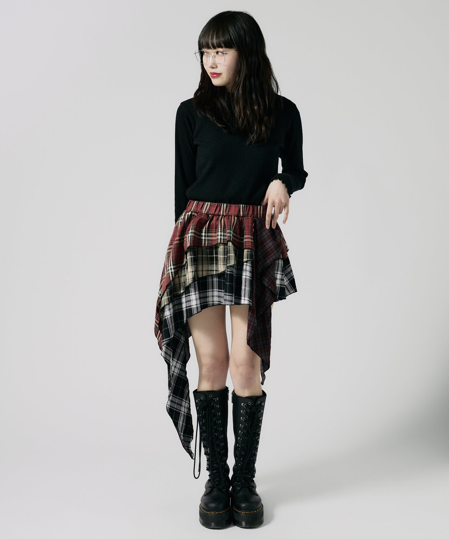 Chick / Check Layered Skirt チェックレイヤードスカート