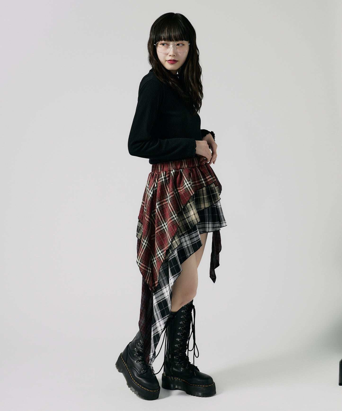 Chick / Check Layered Skirt チェックレイヤードスカート
