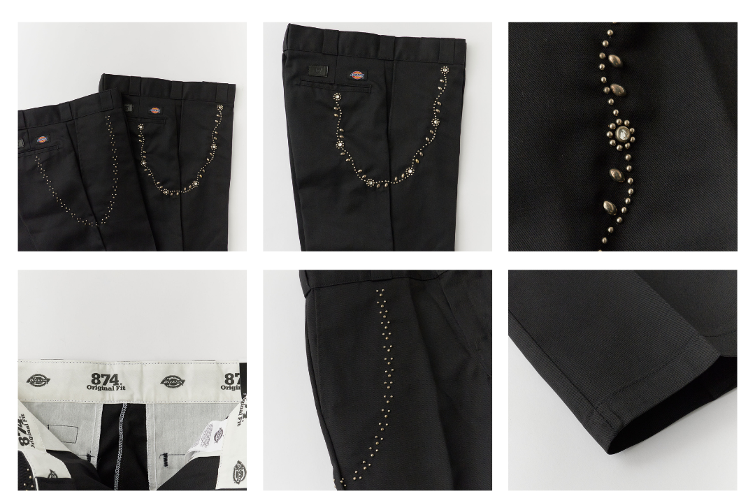 HTC × Dickiesが入荷しました。新作はフラワーモチーフのスタッズが特徴です。