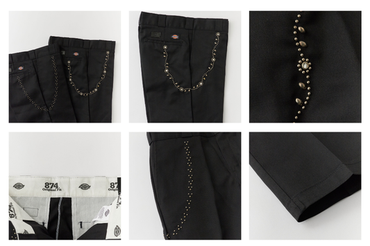 HTC × Dickiesが入荷しました。新作はフラワーモチーフのスタッズが特徴です。