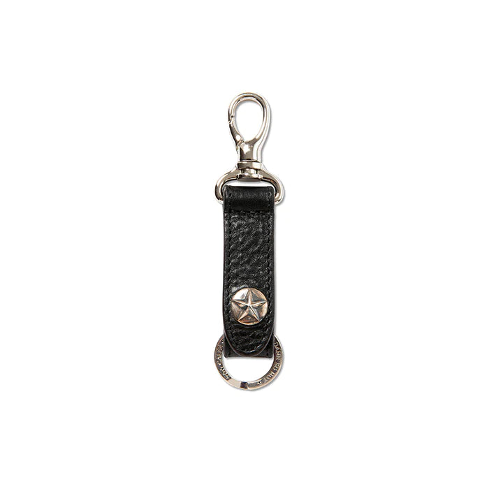 CALEE/キャリー SILVER STAR CONCHO LEATHER KEY RING