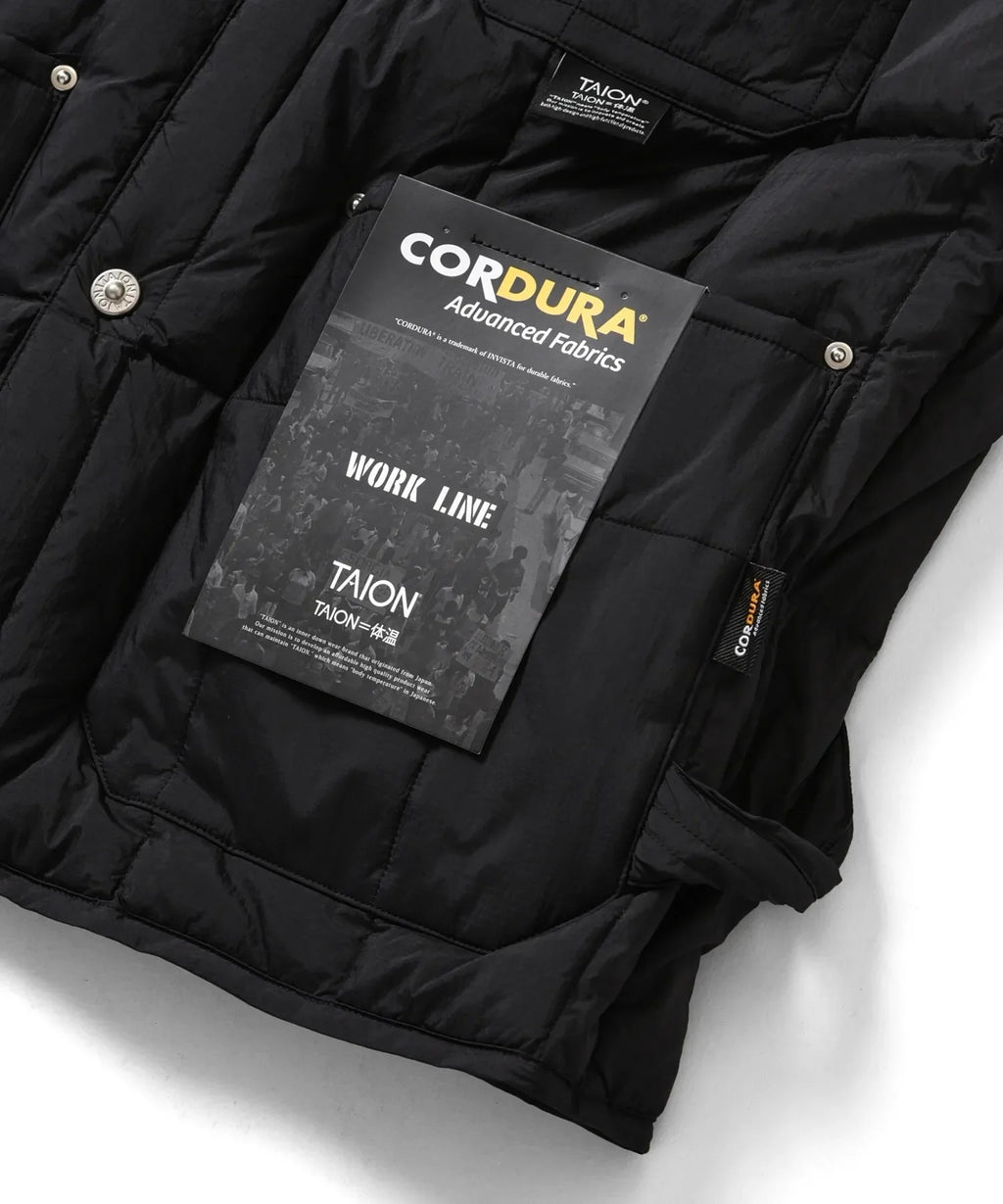 TAION / WORK V-NECK BUTTON DOWN VEST