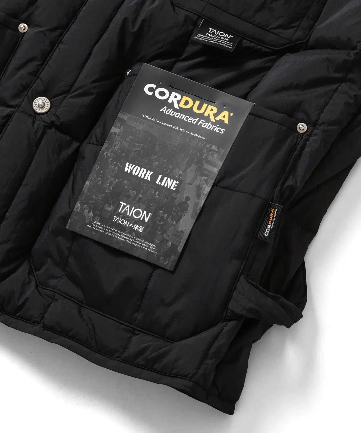 TAION / WORK V-NECK BUTTON DOWN VEST