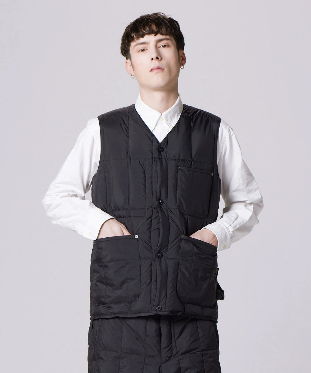 TAION / WORK V-NECK BUTTON DOWN VEST