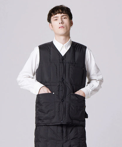 TAION / WORK V-NECK BUTTON DOWN VEST