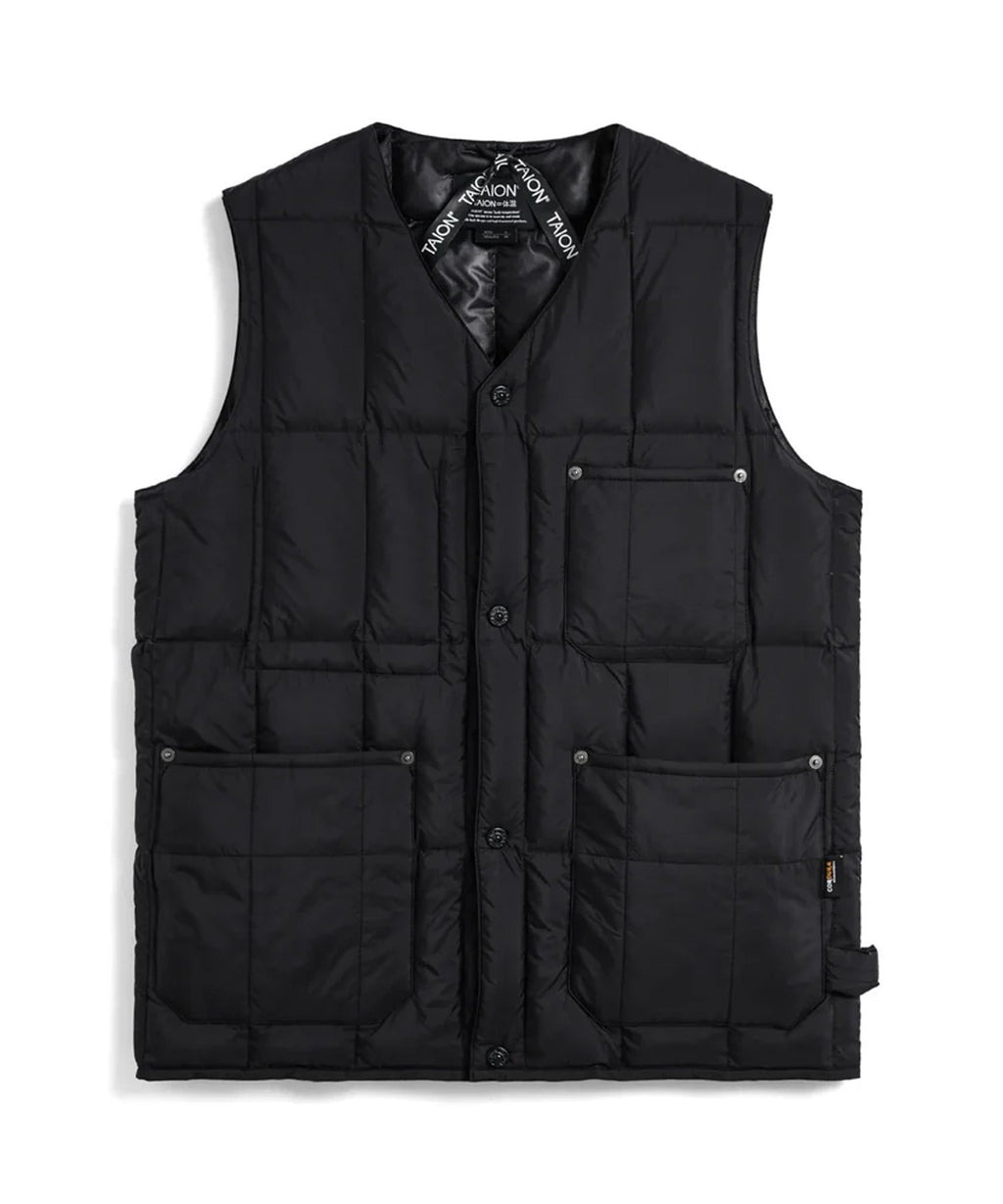 TAION / WORK V-NECK BUTTON DOWN VEST