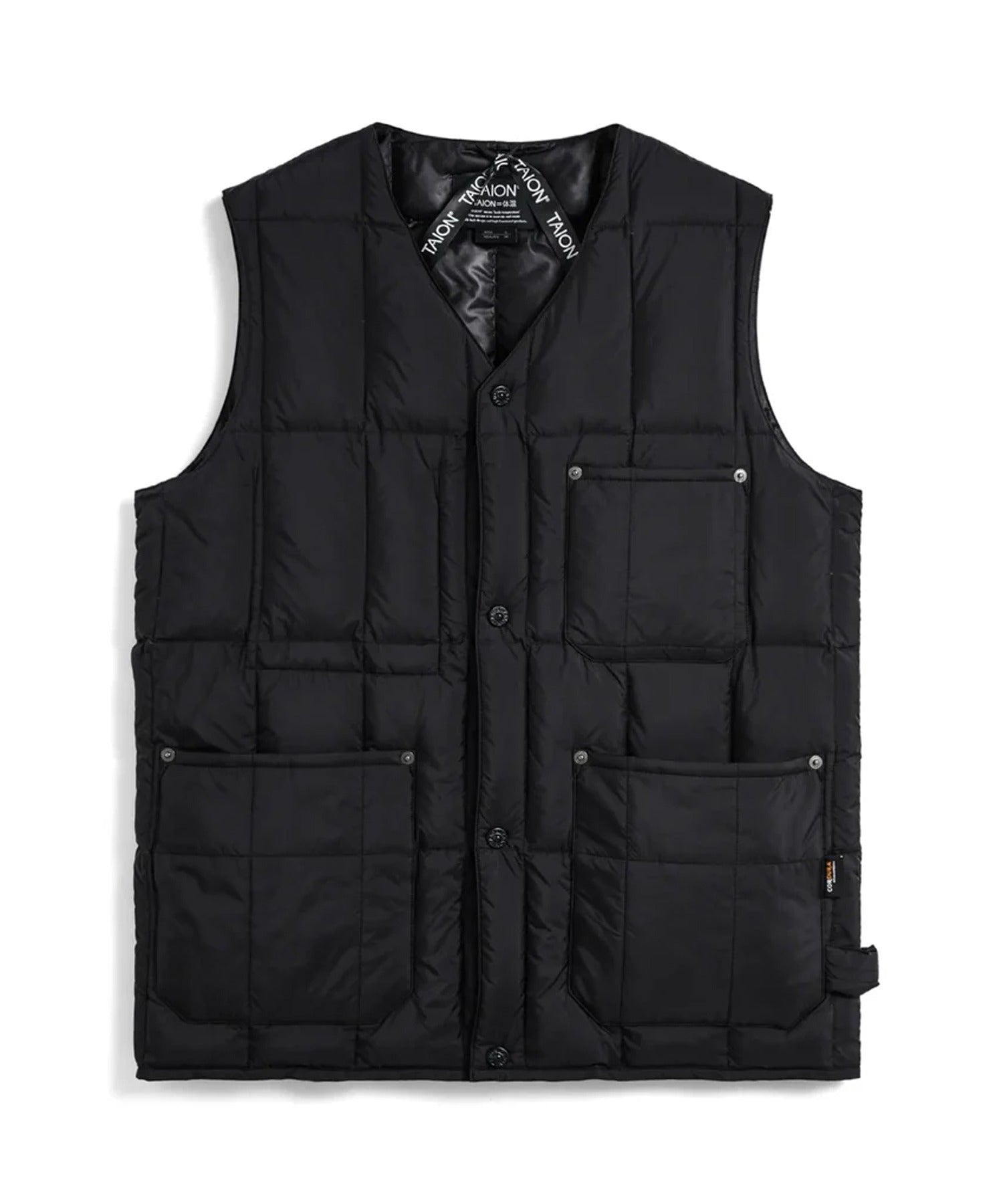 TAION / WORK V-NECK BUTTON DOWN VEST