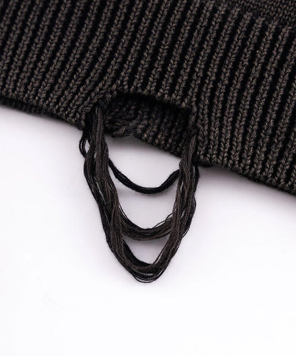 SUPPLIER / Dietressed Multiple Cross Leather patch Crew Knit