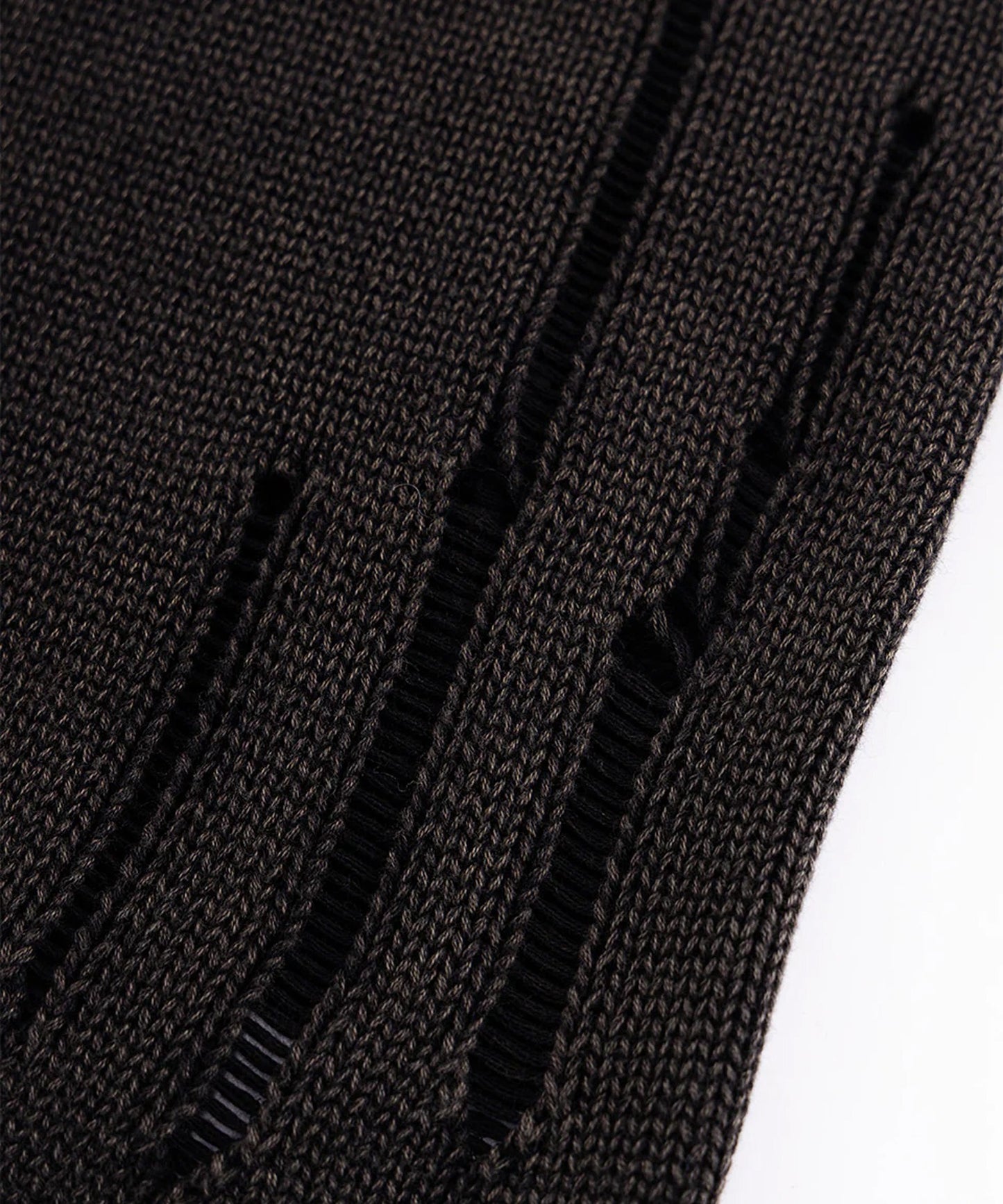 SUPPLIER / Dietressed Multiple Cross Leather patch Crew Knit