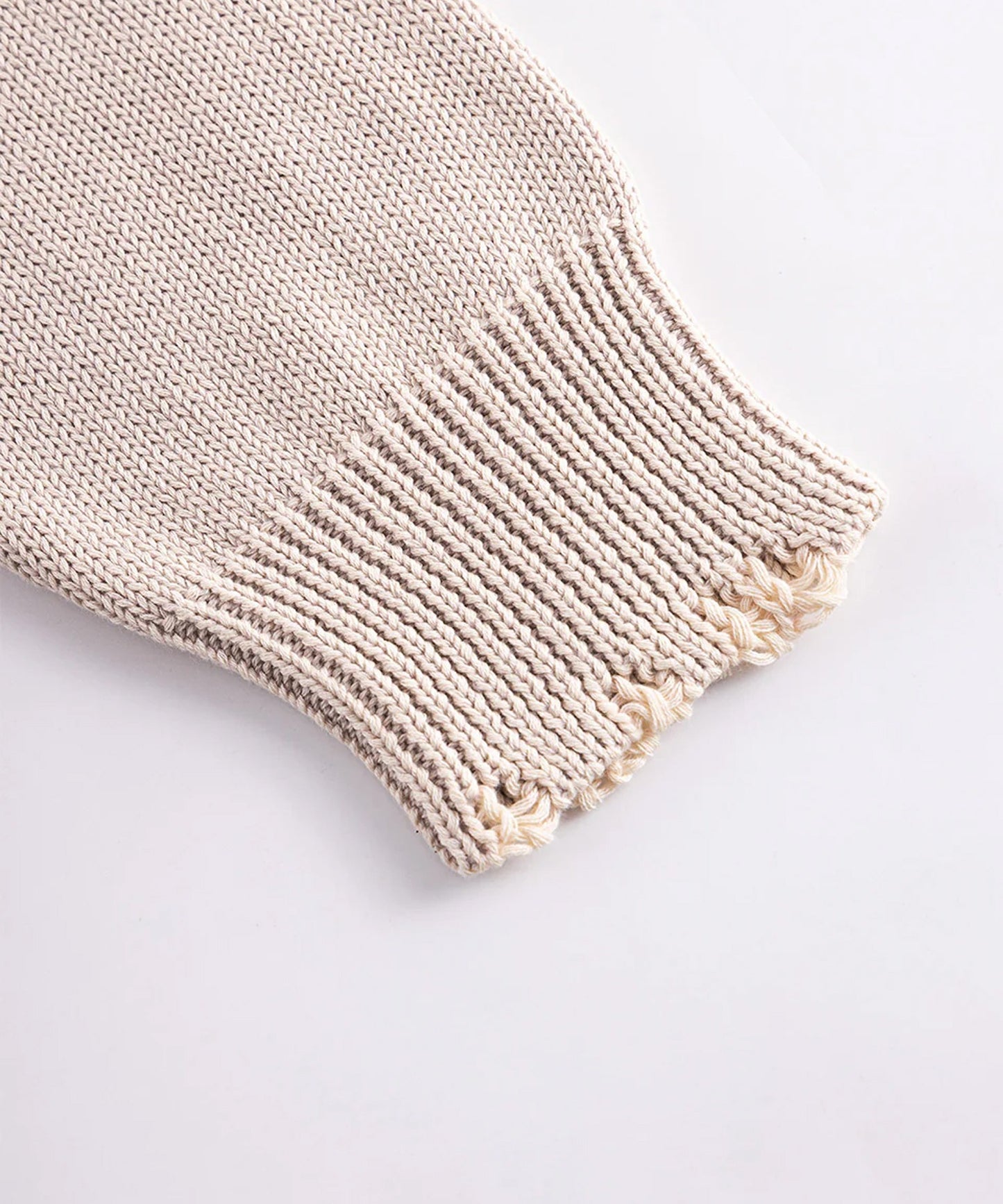 SUPPLIER / Dietressed Multiple Cross Leather patch Crew Knit