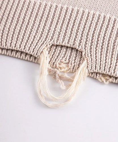 SUPPLIER / Dietressed Multiple Cross Leather patch Crew Knit