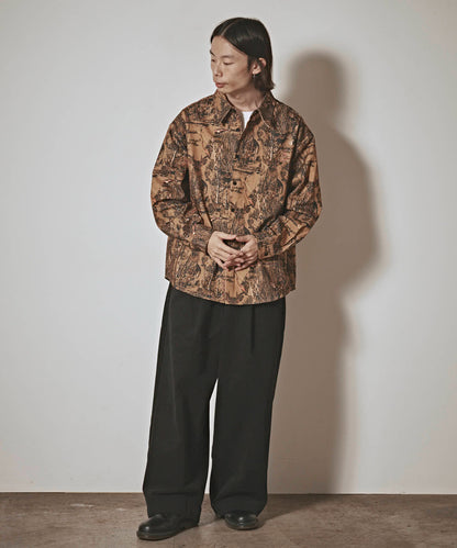 ALL RUNS / ハンティングパターン L/S ツイル生地 レギュラーカラーシャツ