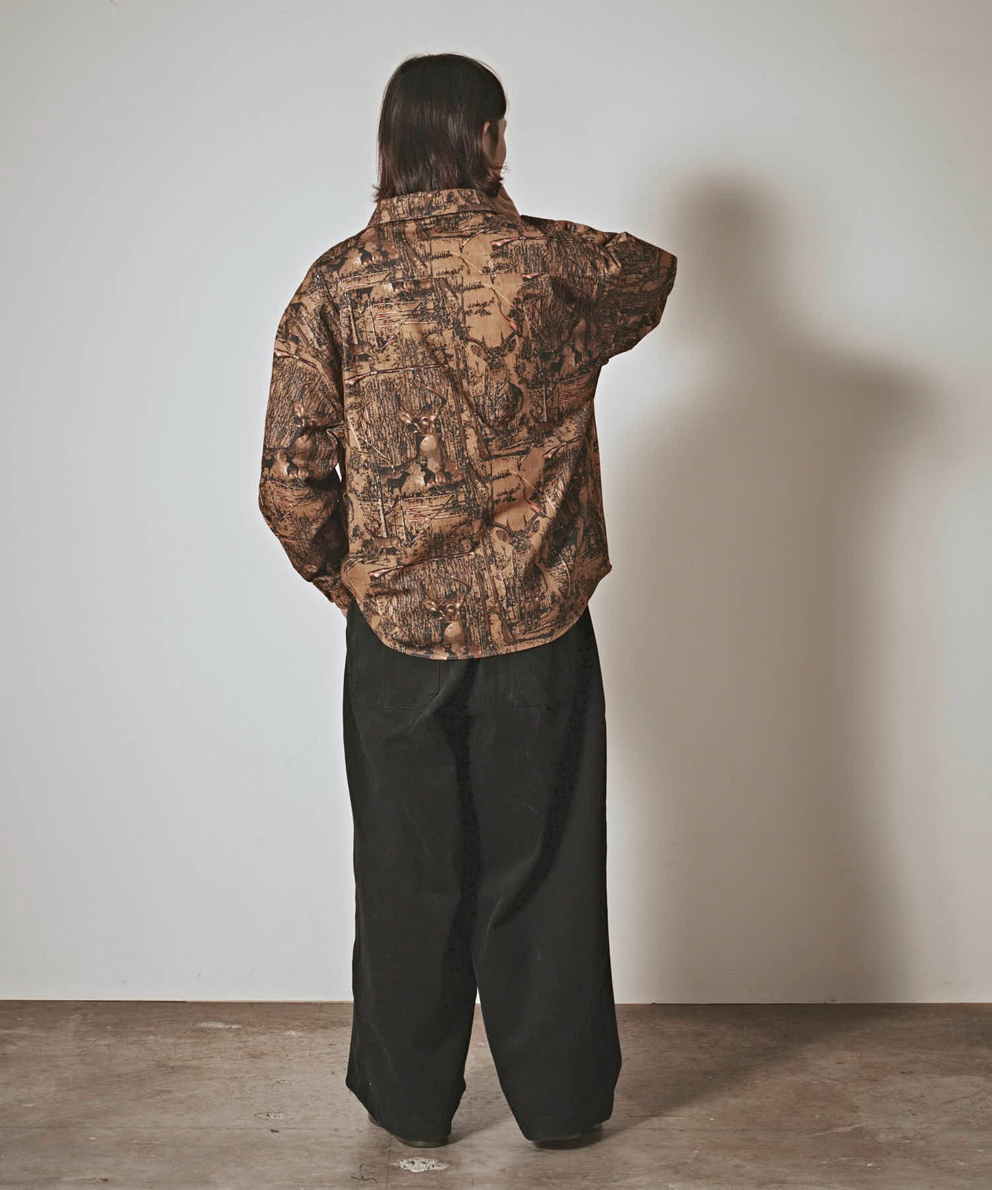 ALL RUNS / ハンティングパターン L/S ツイル生地 レギュラーカラーシャツ