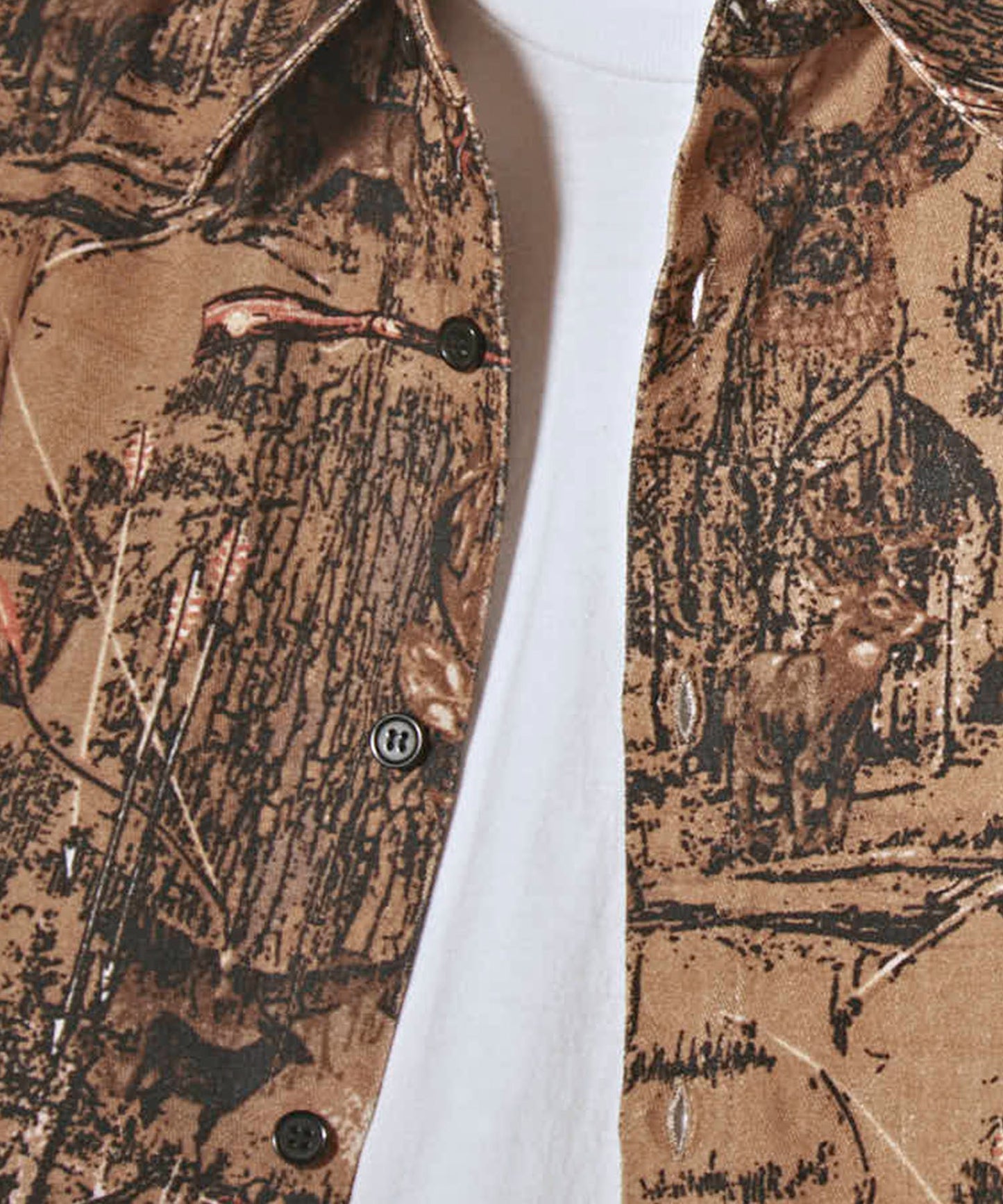 ALL RUNS / ハンティングパターン L/S ツイル生地 レギュラーカラーシャツ