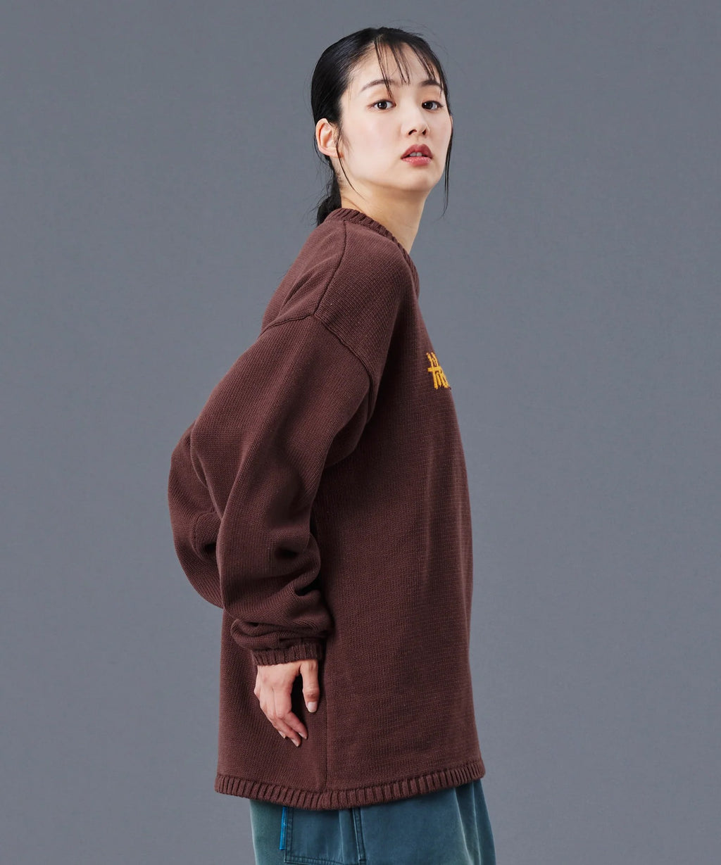 Liberaiders / WOVEN LOGO KNIT SWEATER