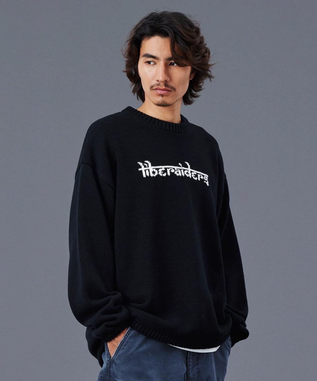 Liberaiders / WOVEN LOGO KNIT SWEATER