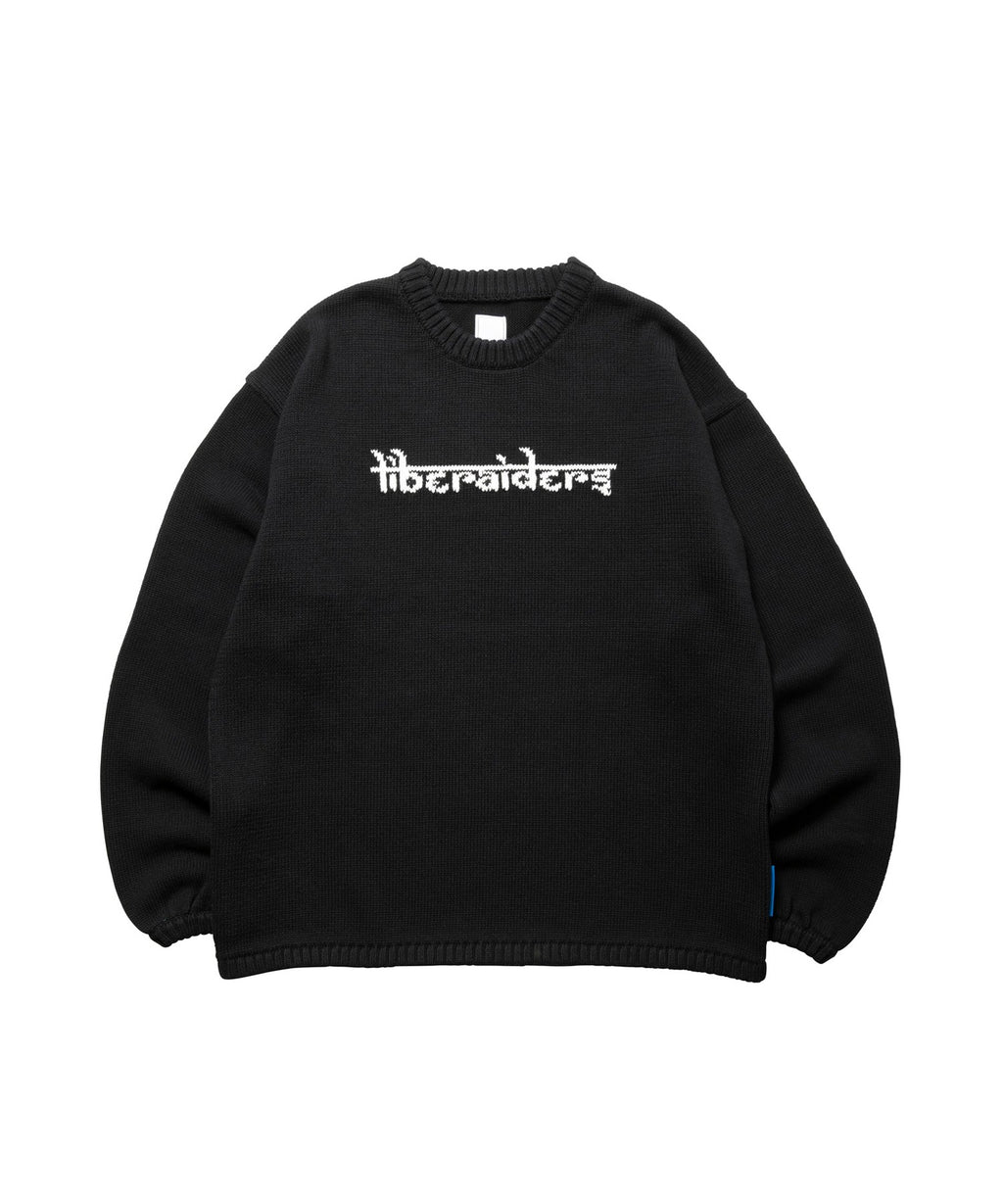 Liberaiders / WOVEN LOGO KNIT SWEATER