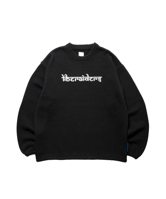 Liberaiders / WOVEN LOGO KNIT SWEATER