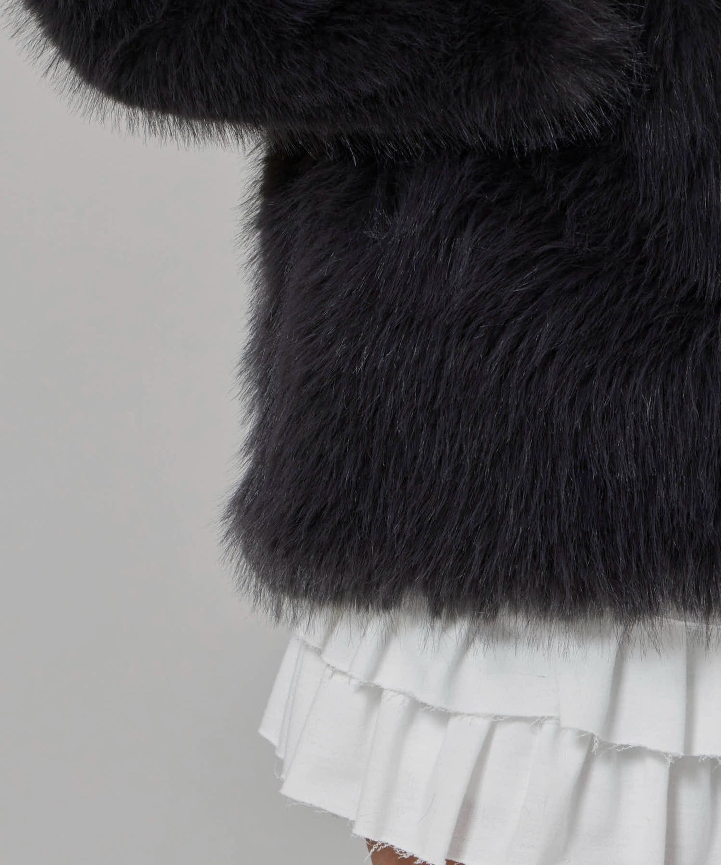 Chick / Faux Fur Chin Strap 2-Way Poodle Jacket