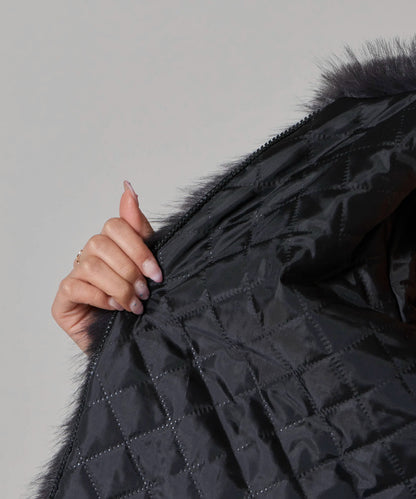 Chick / Faux Fur Chin Strap 2-Way Poodle Jacket