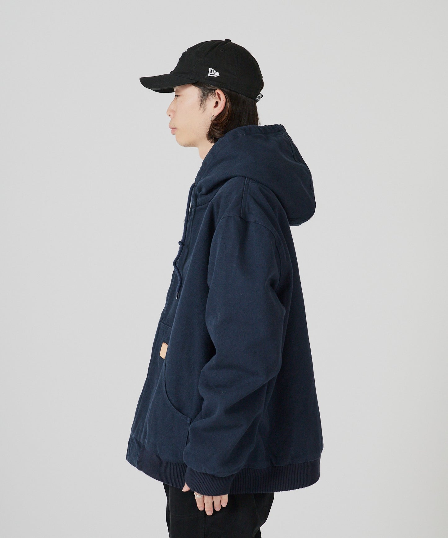 ALL RUNS / ダックコットン キルティングライナー フルジップフーデッドブルゾン