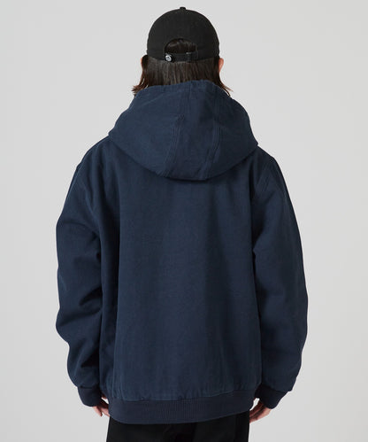 ALL RUNS / ダックコットン キルティングライナー フルジップフーデッドブルゾン