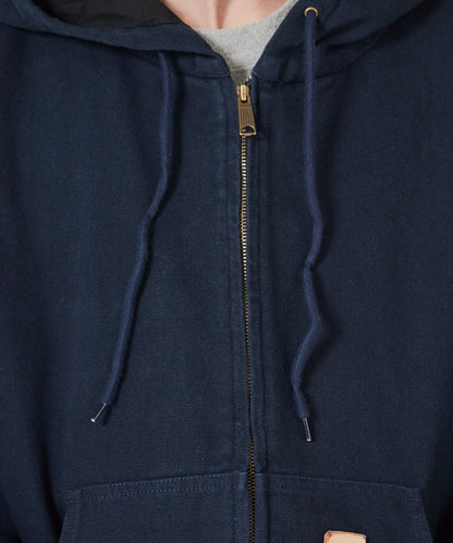 ALL RUNS / ダックコットン キルティングライナー フルジップフーデッドブルゾン