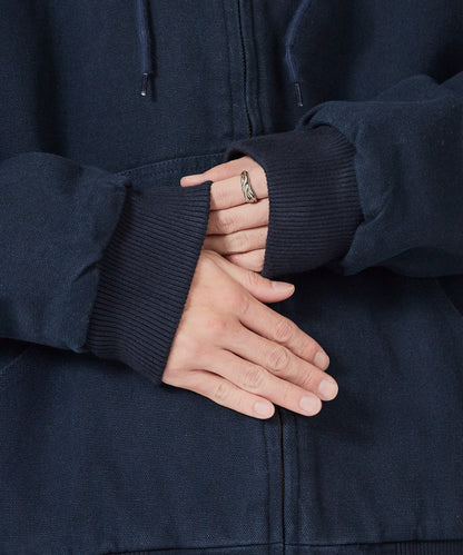 ALL RUNS / ダックコットン キルティングライナー フルジップフーデッドブルゾン