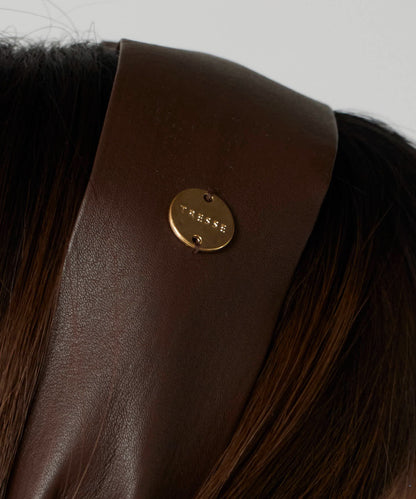 TRESSE / wide lether serre-tete