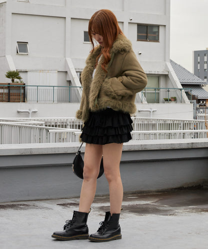 Chick / Chin Strap Faux Fur Jacket