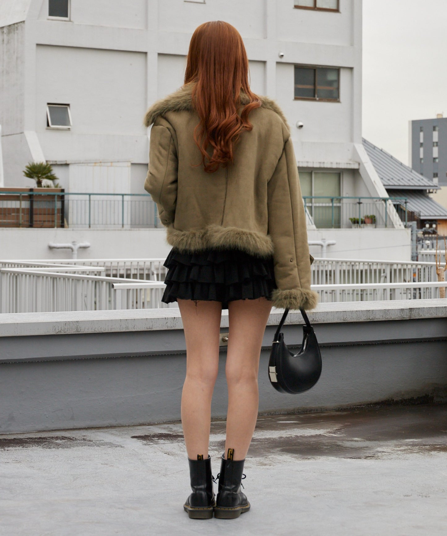 Chick / Chin Strap Faux Fur Jacket