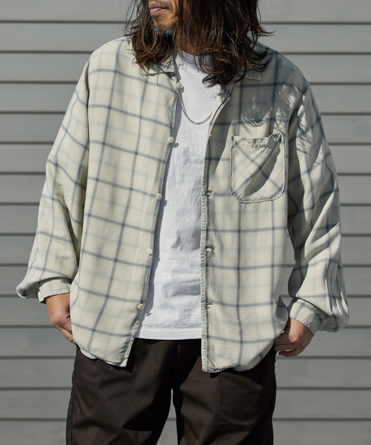 REMI RELIEF / レーヨンツイルチェックシャツ