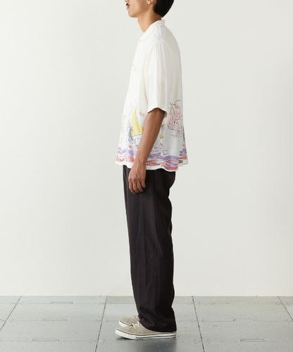 【4月旬下旬お届け】REMI RELIEF / レーヨンアロハシャツ(ヨット総柄)