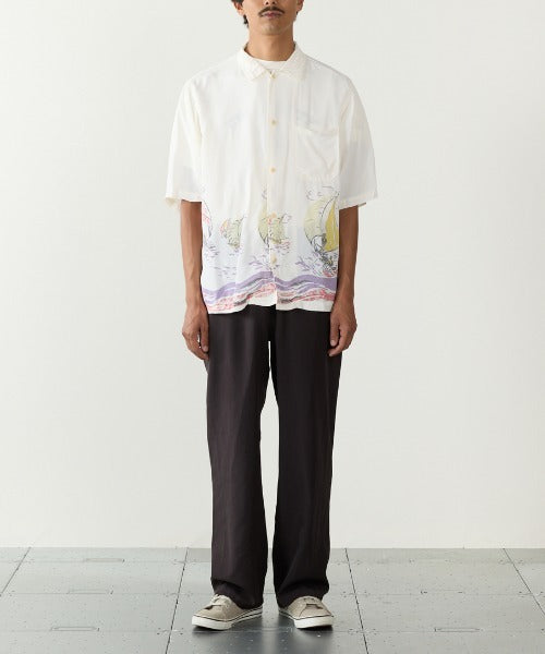 【4月旬下旬お届け】REMI RELIEF / レーヨンアロハシャツ(ヨット総柄)