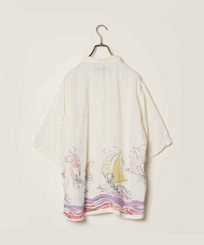 【4月旬下旬お届け】REMI RELIEF / レーヨンアロハシャツ(ヨット総柄)