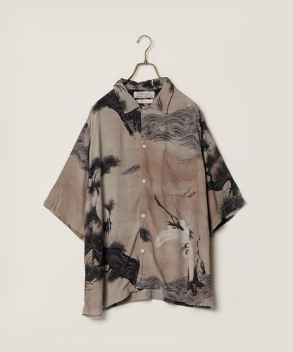 【4月旬下旬お届け】REMI RELIEF / 鶴柄アロハシャツ