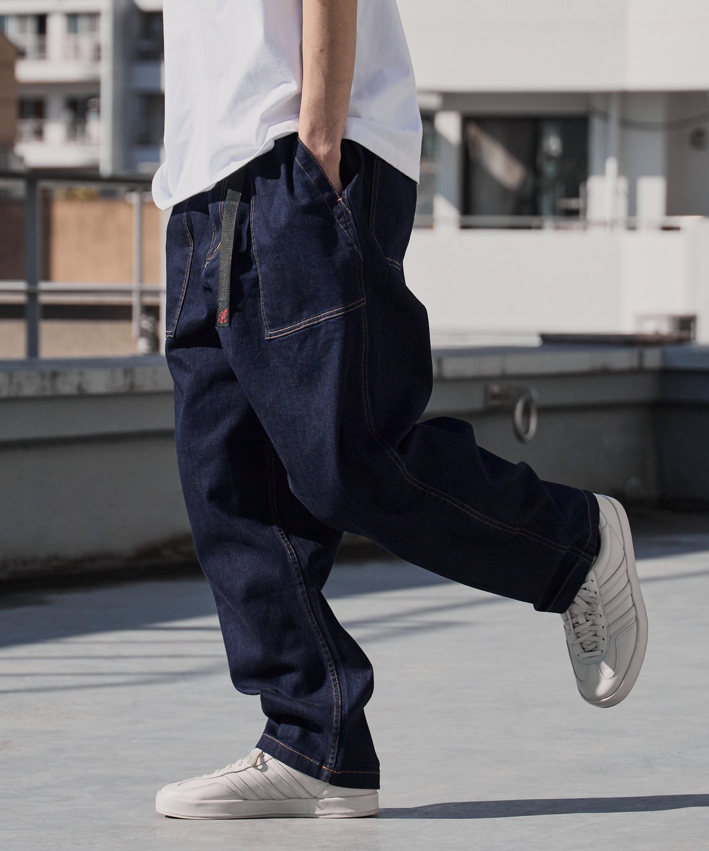 【2月中旬発送】Gramicci / STRETCH DENIM LOOSE TAPERED RIDGE PANT