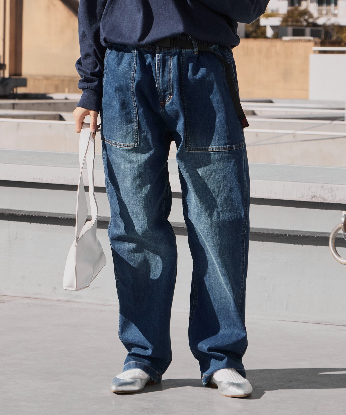 【2月中旬発送】Gramicci / STRETCH DENIM LOOSE TAPERED RIDGE PANT