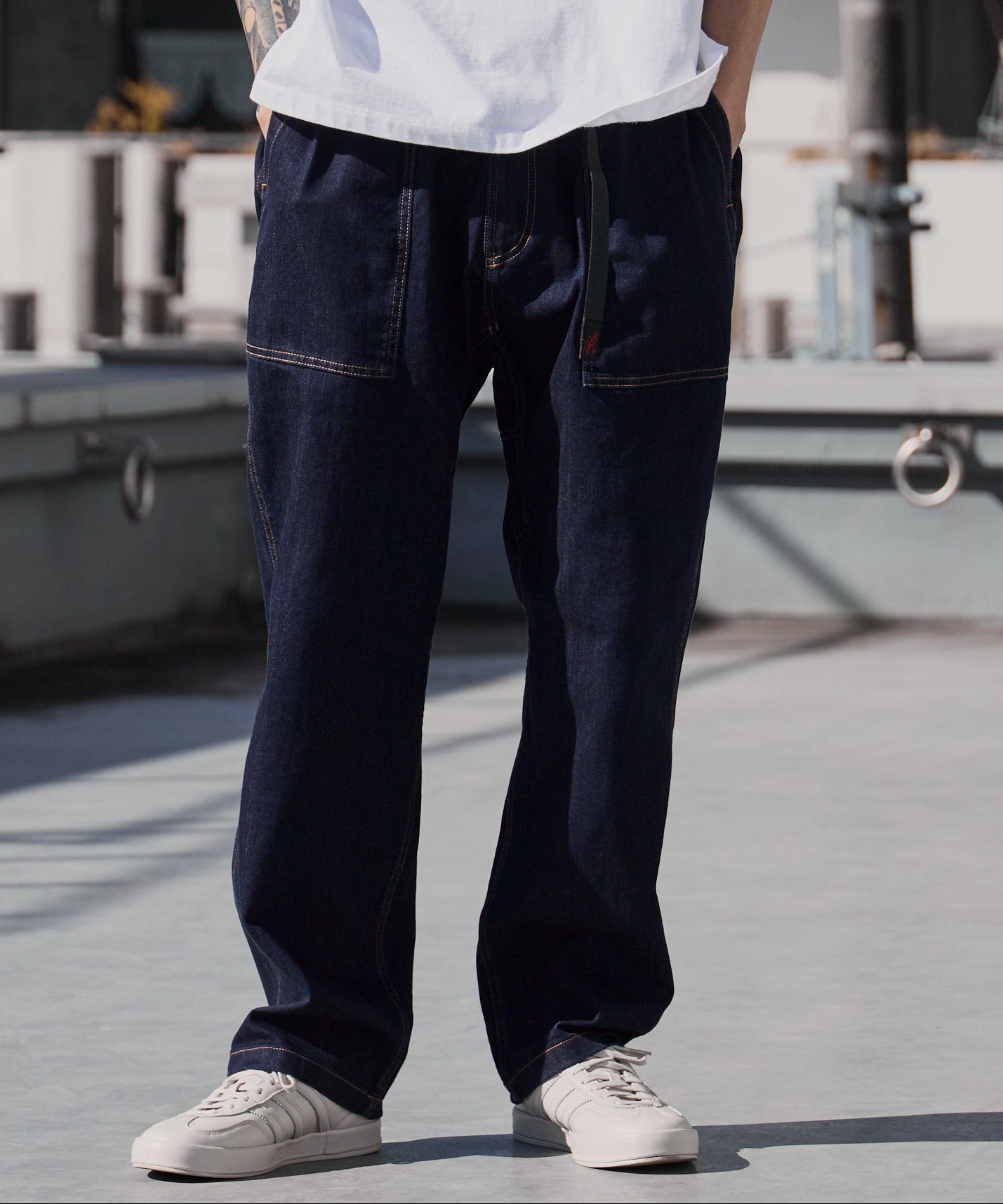 【2月中旬発送】Gramicci / STRETCH DENIM LOOSE TAPERED RIDGE PANT