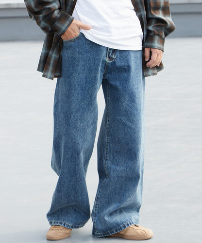 ALL RUNS / 5ポケット コットンワイドデニムパンツ