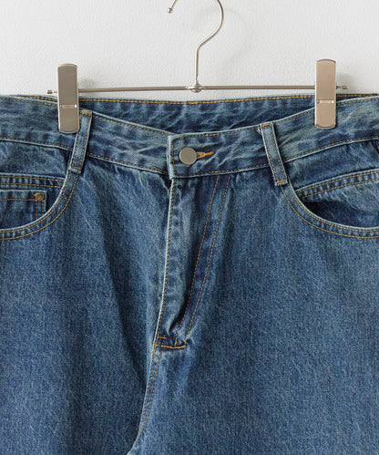ALL RUNS / 5ポケット コットンワイドデニムパンツ