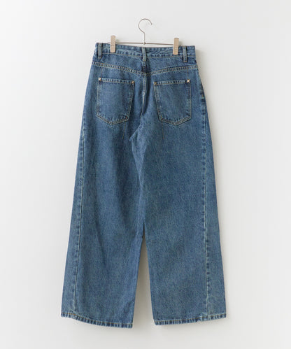 ALL RUNS / 5ポケット コットンワイドデニムパンツ