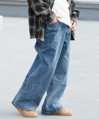 ALL RUNS / 5ポケット コットンワイドデニムパンツ