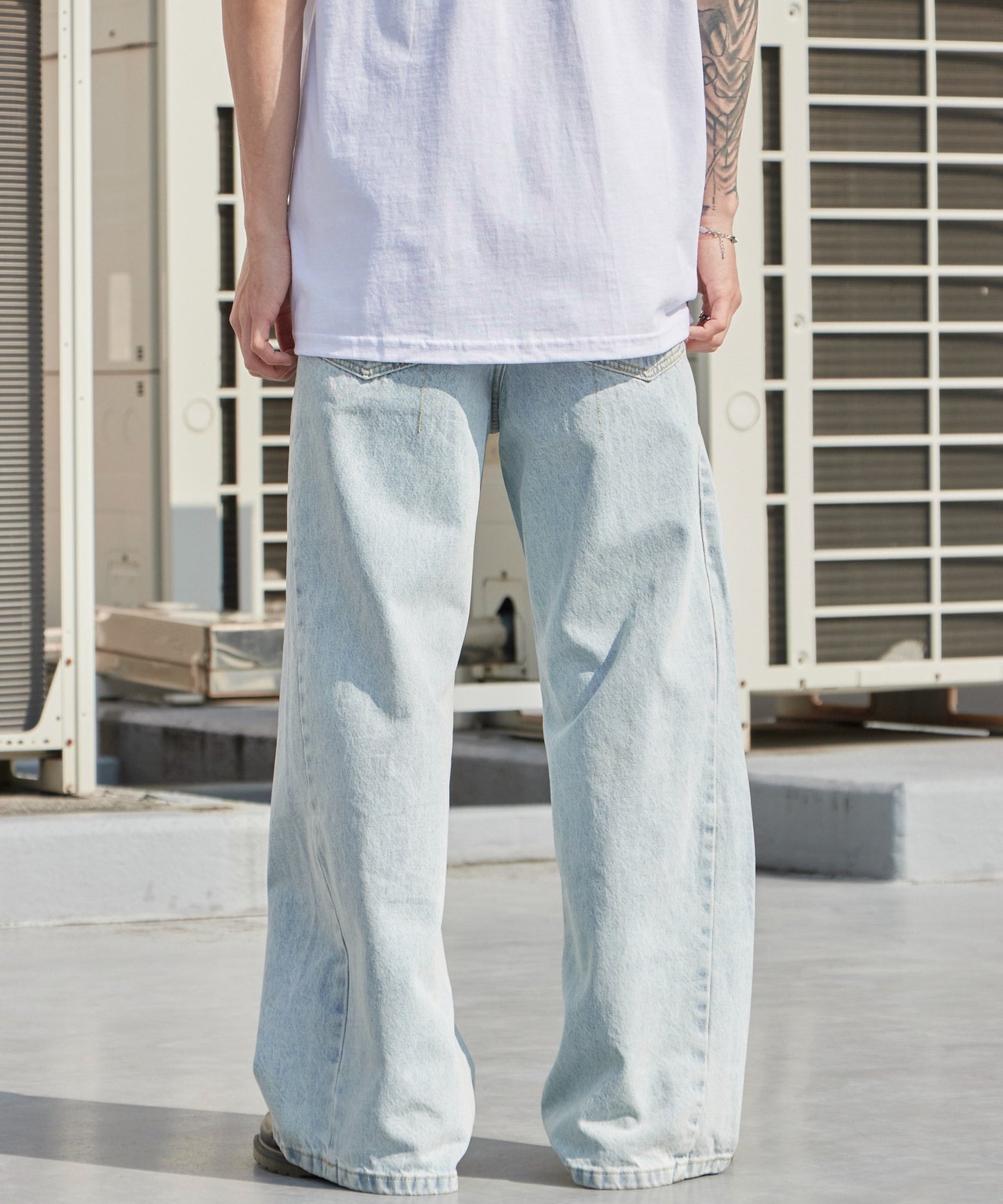 ALL RUNS / 5ポケット コットンワイドデニムパンツ