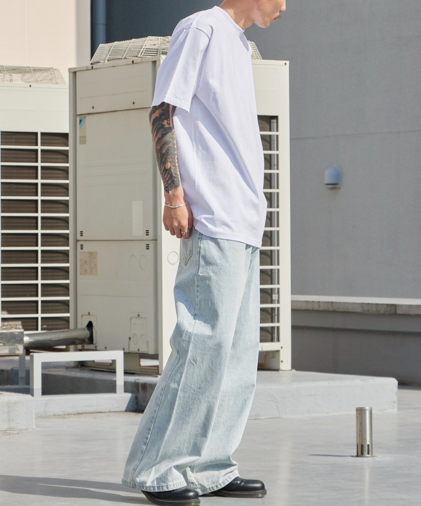 ALL RUNS / 5ポケット コットンワイドデニムパンツ