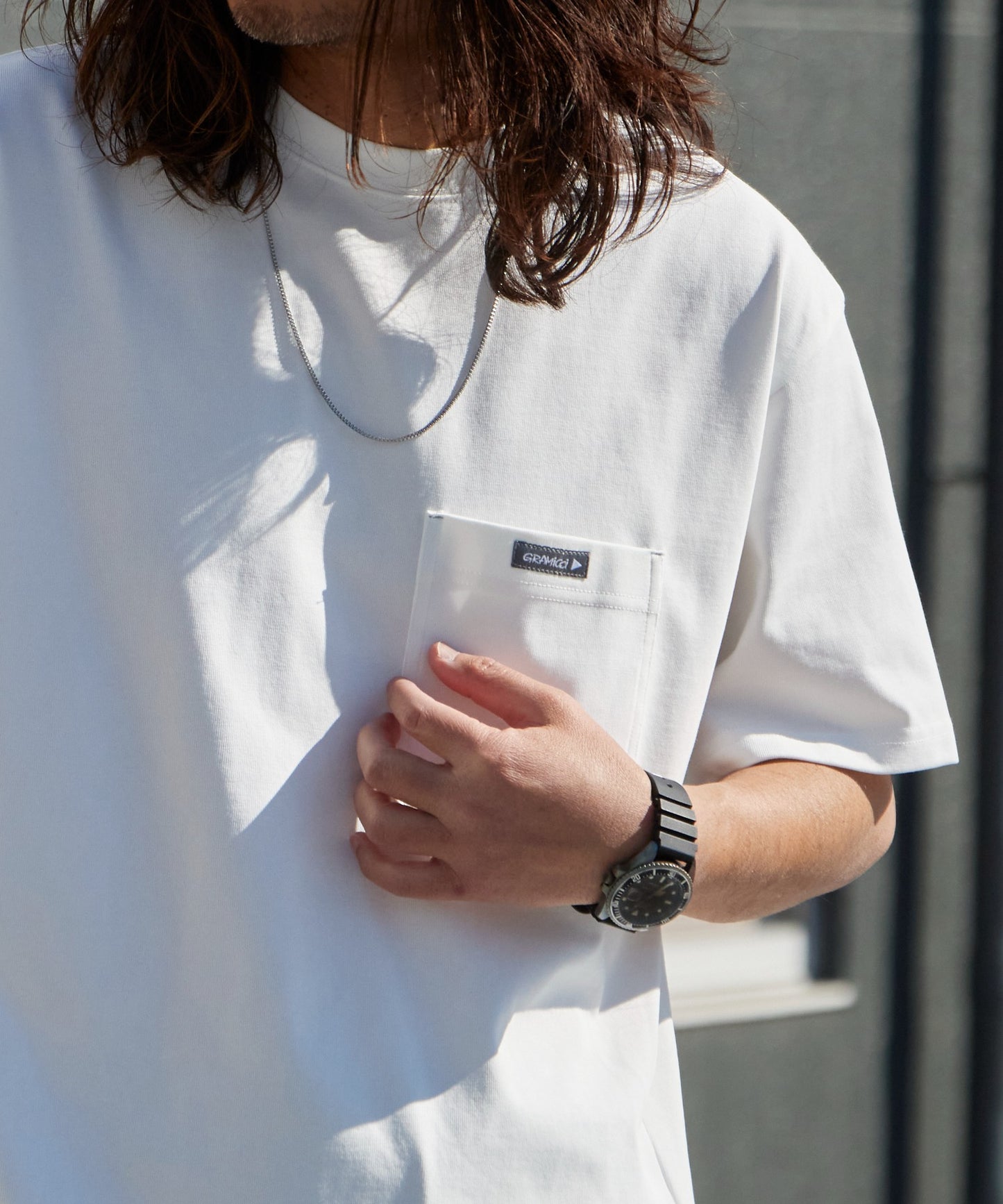 and wander × Gramicci / backprint S/S tee