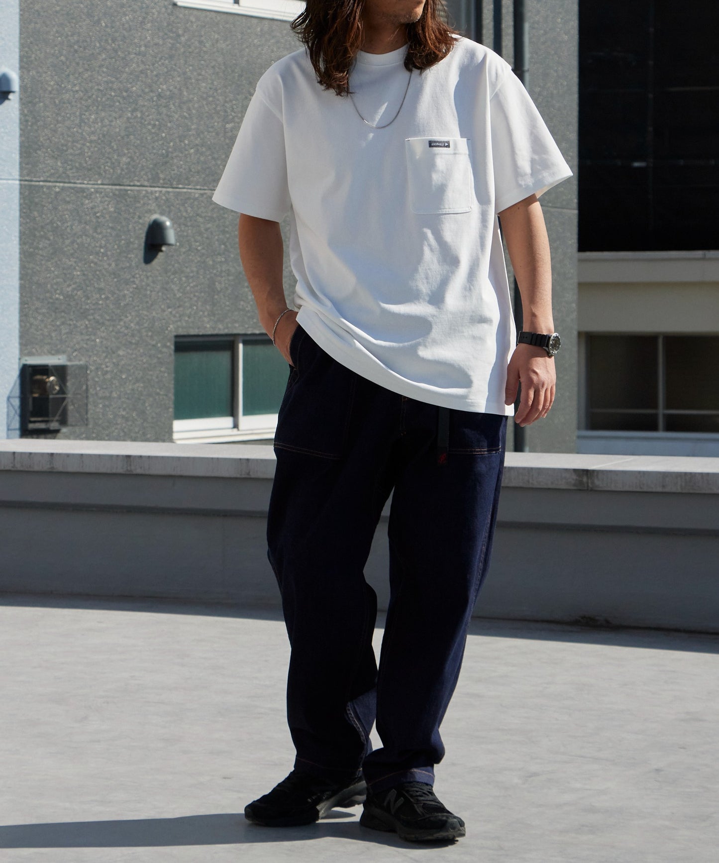 and wander × Gramicci / backprint S/S tee
