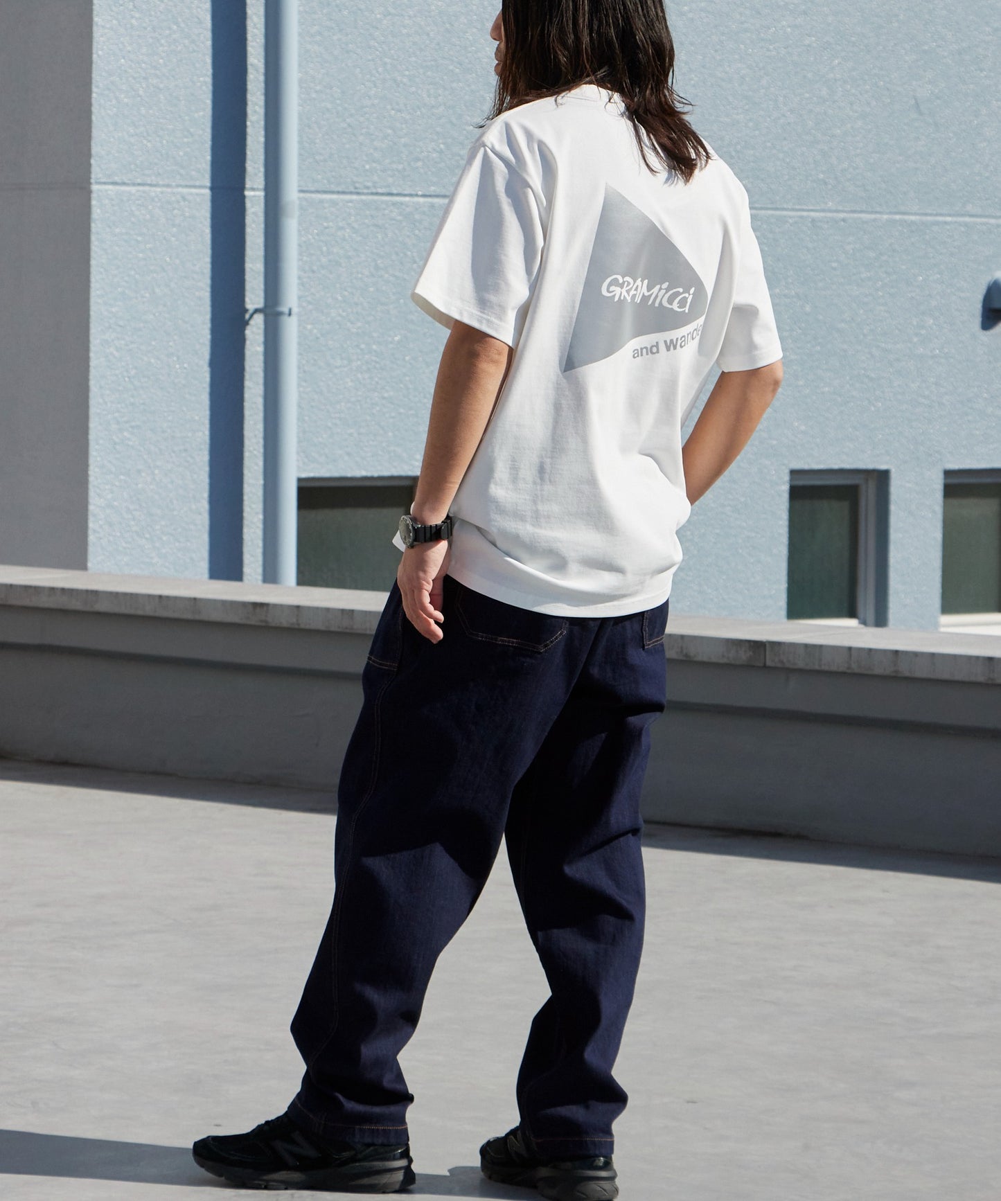 and wander × Gramicci / backprint S/S tee