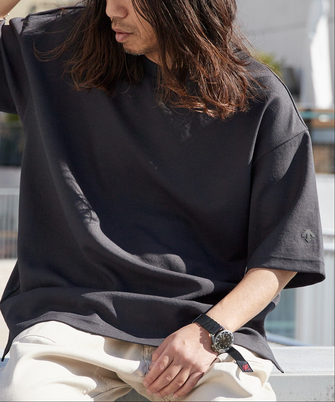 DESCENTE ALLTERRAIN / STRETCH TWILL H/S T-SHIRT