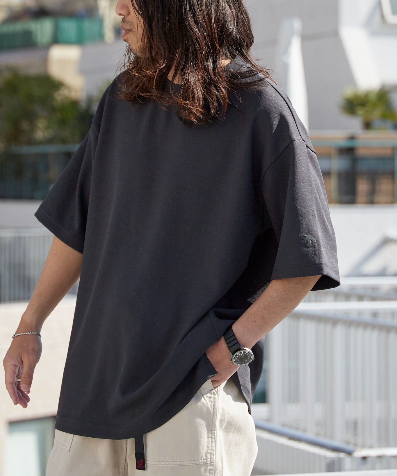 DESCENTE ALLTERRAIN / STRETCH TWILL H/S T-SHIRT